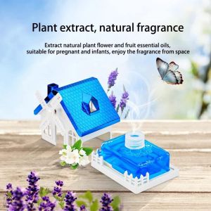 Solar Powered House Shape Car Air Freshner for Car Dashboard (Random Color)